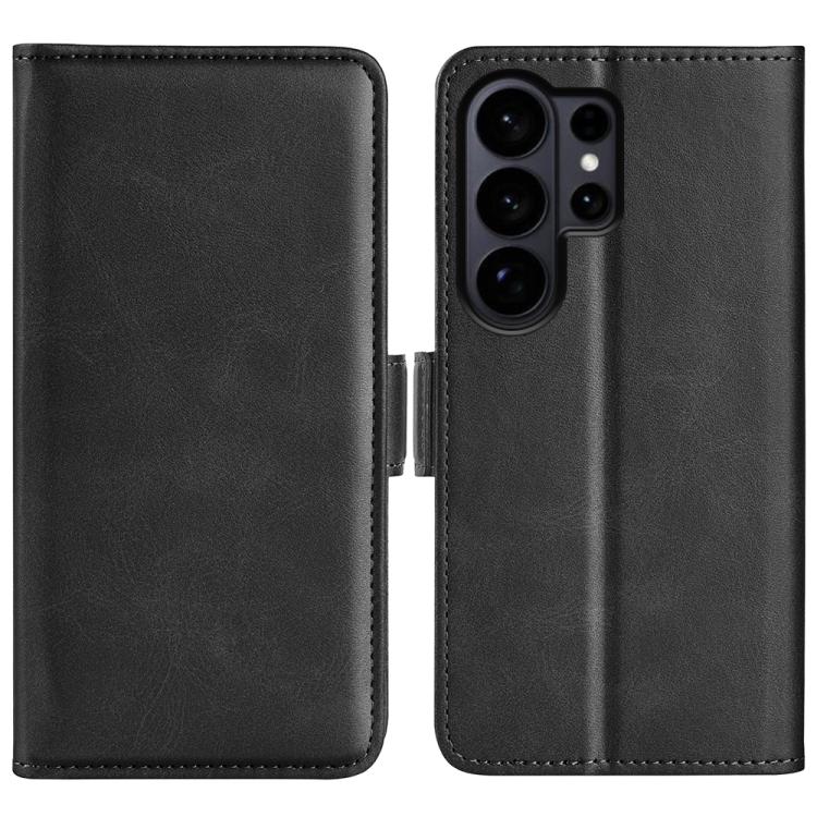 Custodia per telefono in pelle con chiusura orizzontale con fibbia magnetica su entrambi i lati, For Galaxy S26 FE 5G, For Galaxy S26+ 5G, For Galaxy S26 Edge 5G, For Galaxy S26 Ultra 5G