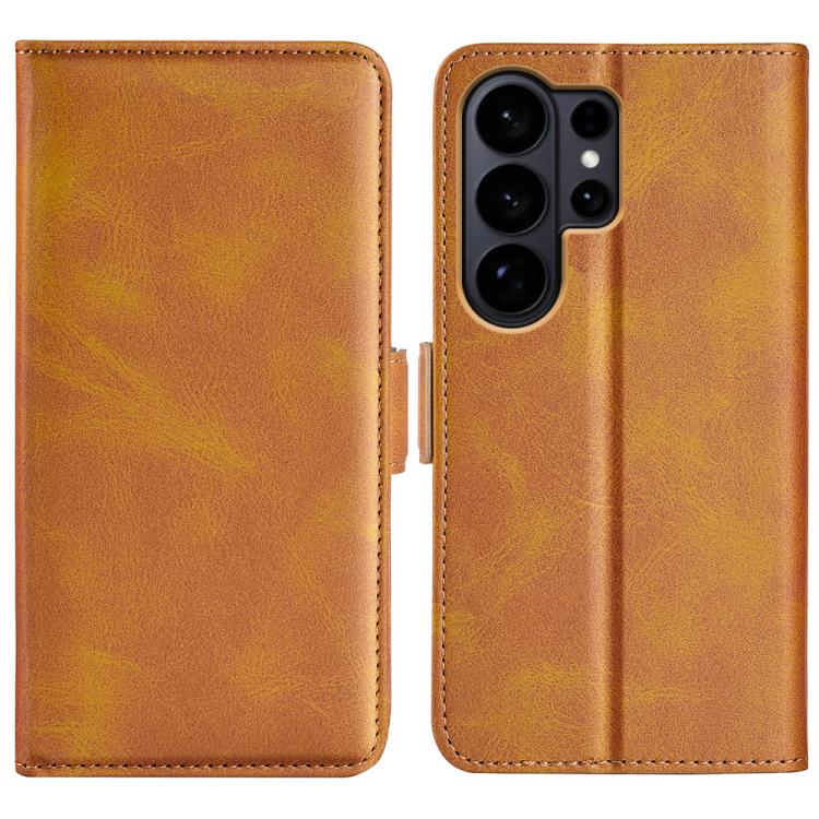 Custodia per telefono in pelle con chiusura orizzontale con fibbia magnetica su entrambi i lati, For Galaxy S26 FE 5G, For Galaxy S26+ 5G, For Galaxy S26 Edge 5G, For Galaxy S26 Ultra 5G