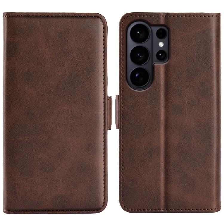 Custodia per telefono in pelle con chiusura orizzontale con fibbia magnetica su entrambi i lati, For Galaxy S26 FE 5G, For Galaxy S26+ 5G, For Galaxy S26 Edge 5G, For Galaxy S26 Ultra 5G