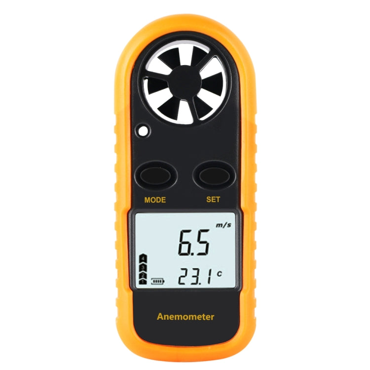 Anemometro GM816 giallo con display retroilluminato