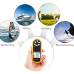 Anemometro GM816 giallo con display retroilluminato