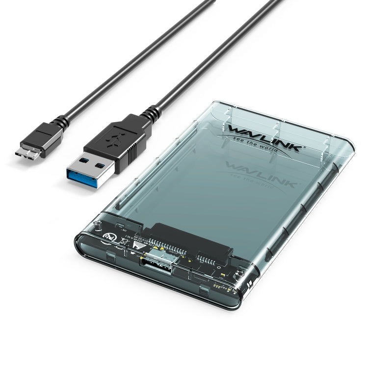Custodia per disco rigido mobile da 2,5 pollici SSD esterna a stato solido SATA trasparente USB 3.0 WAVLINK ST239, ST239