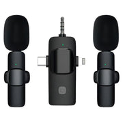 Microfono Lavalier Wireless 2 in 1 per Smartphone e PC