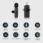 Microfono Lavalier Wireless 2 in 1 per smartphone e PC