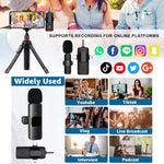 Microfono Lavalier Wireless 2 in 1 per smartphone e PC