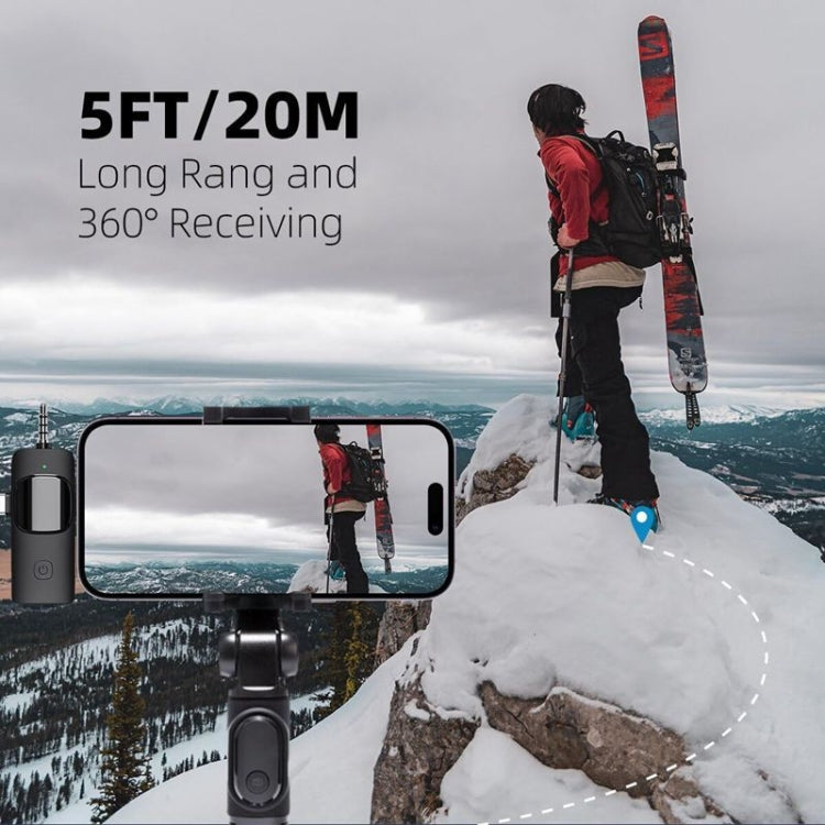 Microfono Lavalier Wireless 2 in 1 per smartphone e PC