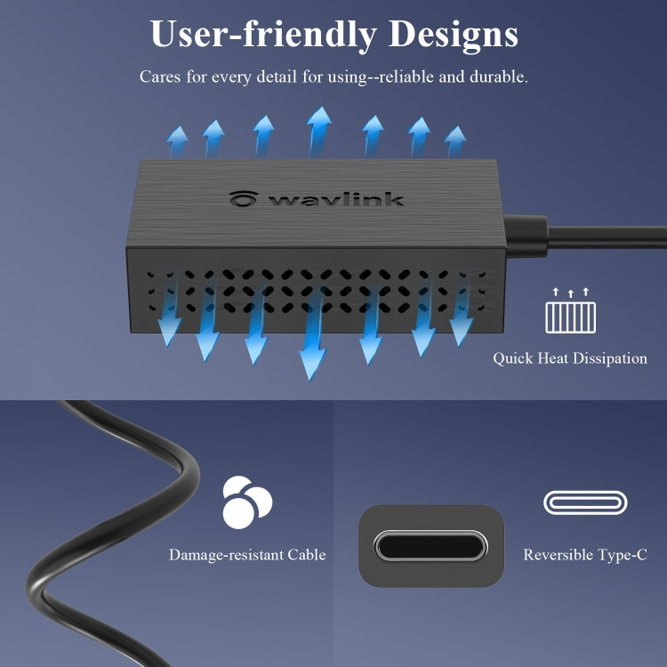 Adattatore Gigabit Ethernet Tipo C a RJ45 con cavo 122mm