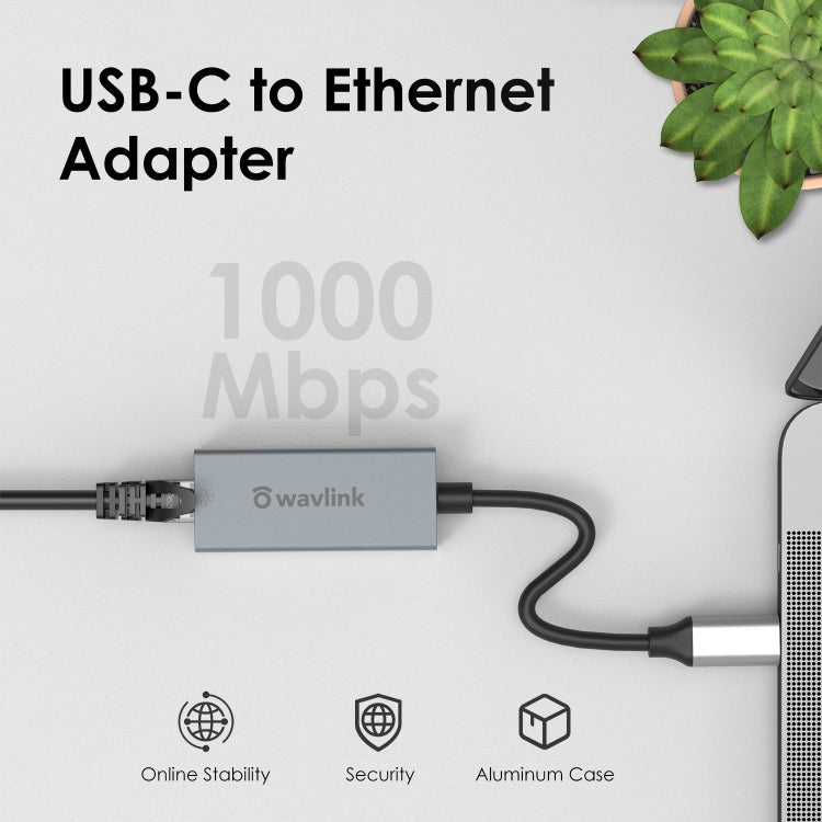 Adattatore Gigabit Ethernet USB-C a RJ45 WAVLINK