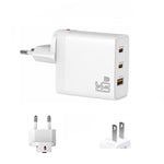Adattatore USB GAN 65W doppio Tipo C QC3.0 plug intercambiabili