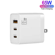 Adattatore per laptop multicompatibile USB GAN 65W PD45W doppio tipo C+QC3.0, EU + US Plug White, EU + US Plug Black, UK + US Plug White, UK + US Plug Black, AU + US Plug White, AU + US Plug Black, EU + US + AU + UK Plug White                          ...