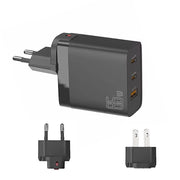 Adattatore per laptop multicompatibile USB GAN 65W PD45W doppio tipo C+QC3.0, EU + US Plug White, EU + US Plug Black, UK + US Plug White, UK + US Plug Black, AU + US Plug White, AU + US Plug Black, EU + US + AU + UK Plug White                          ...