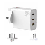 Adattatore USB GAN 65W doppio Tipo C QC3.0 plug intercambiabili