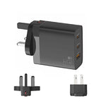 Adattatore USB GAN 65W doppio Tipo C QC3.0 plug intercambiabili