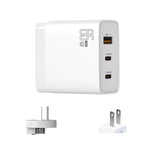 Adattatore USB GAN 65W doppio Tipo C QC3.0 plug intercambiabili
