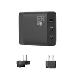 Adattatore USB GAN 65W doppio Tipo C QC3.0 plug intercambiabili