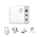 Adattatore USB GAN 65W doppio Tipo C QC3.0 plug intercambiabili