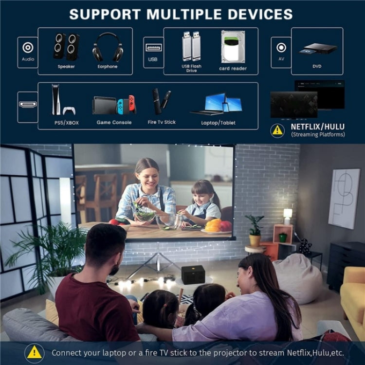 Lettore multimediale portatile HD Y7 con WiFi e Bluetooth