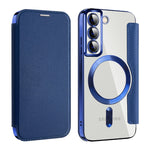 Custodia per telefono in pelle antifurto magnetica RFID MagSafe, For Samsung Galaxy S22 5G