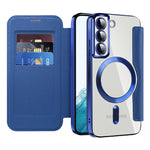 Custodia per telefono in pelle antifurto magnetica RFID MagSafe, For Samsung Galaxy S22 5G