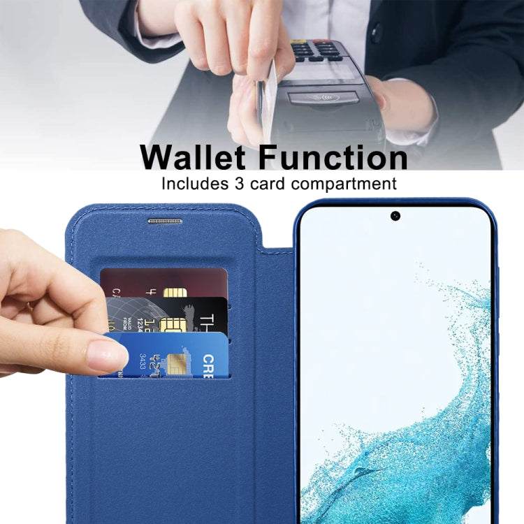 Custodia per telefono in pelle antifurto magnetica RFID MagSafe, For Samsung Galaxy S22 5G