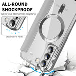Custodia per telefono in pelle antifurto magnetica RFID MagSafe, For Samsung Galaxy S22 5G