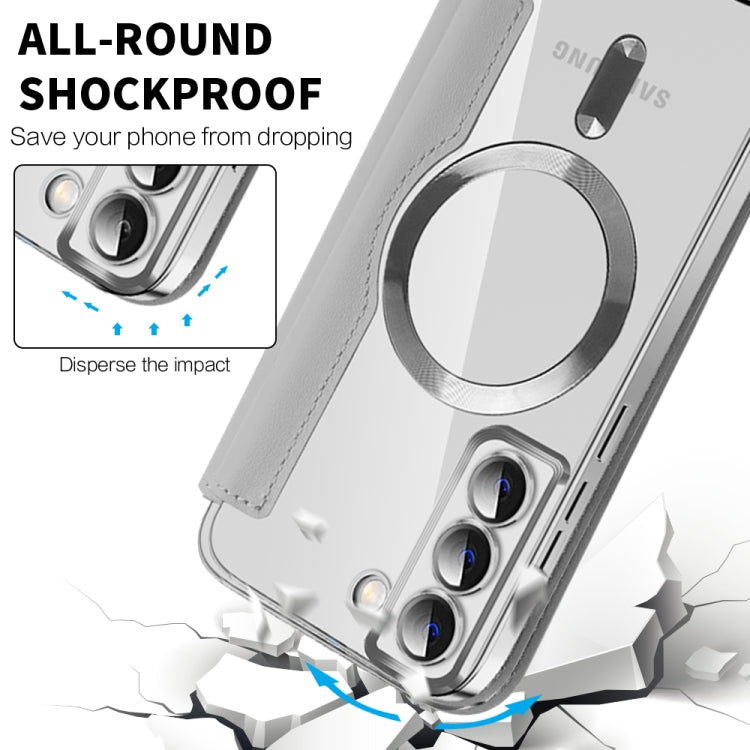 Custodia per telefono in pelle antifurto magnetica RFID MagSafe, For Samsung Galaxy S22 5G