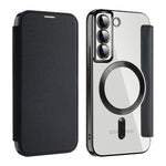 Custodia per telefono in pelle antifurto magnetica RFID MagSafe, For Samsung Galaxy S22 5G