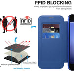 Custodia per telefono in pelle antifurto magnetica RFID MagSafe, For Samsung Galaxy S23 FE 5G, For Samsung Galaxy S22 Ultra 5G, For Samsung Galaxy S22+ 5G