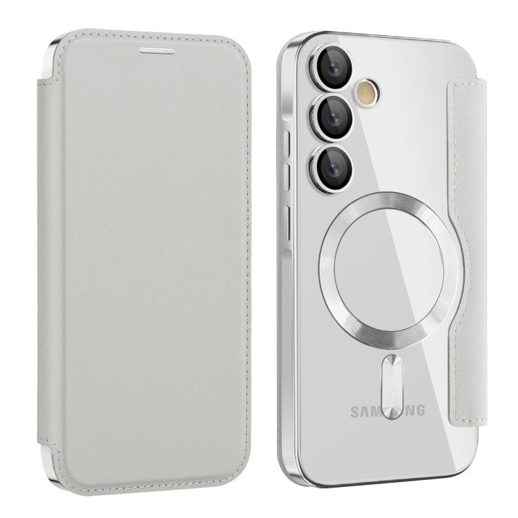 Custodia per telefono in pelle antifurto magnetica RFID MagSafe, For Samsung Galaxy S24 FE 5G, For Samsung Galaxy A55 5G, For Samsung Galaxy A35 5G