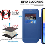 Custodia per telefono in pelle antifurto magnetica RFID MagSafe, For Samsung Galaxy A15, For Samsung Galaxy A05, For Samsung Galaxy A05s