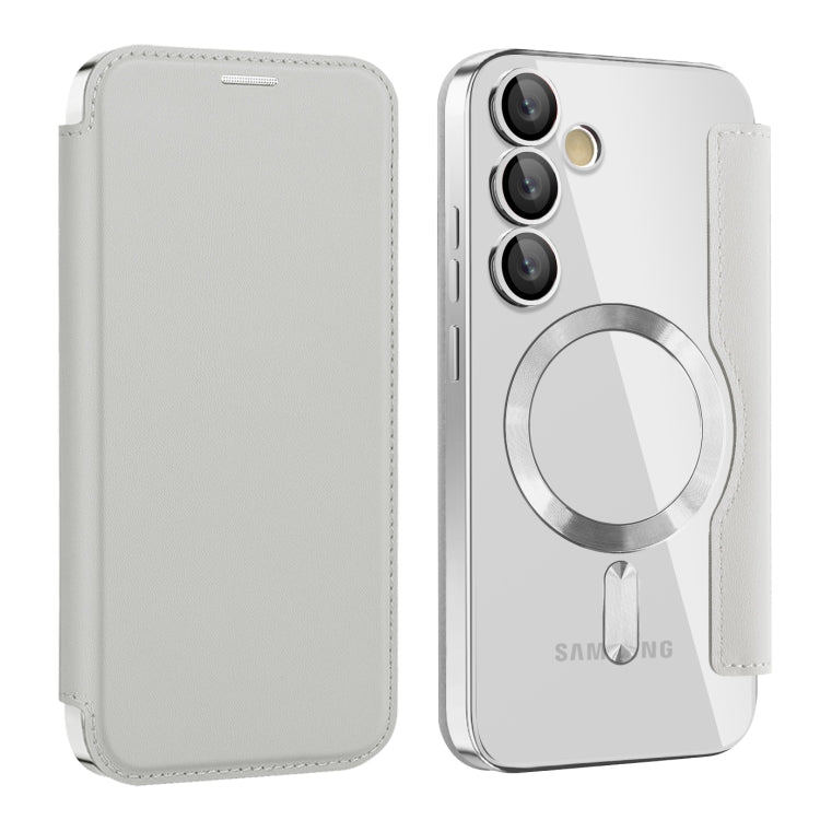 Custodia per telefono in pelle antifurto magnetica RFID MagSafe, For Samsung Galaxy S24 FE 5G, For Samsung Galaxy A55 5G, For Samsung Galaxy A35 5G