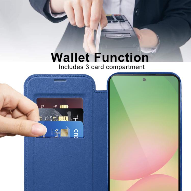 Custodia per telefono in pelle antifurto magnetica RFID MagSafe, For Samsung Galaxy A56 5G, For Samsung Galaxy A16 5G, For Samsung Galaxy S25 5G