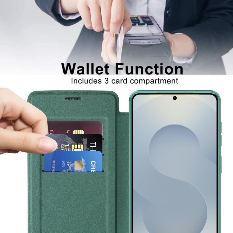 Custodia per telefono in pelle antifurto magnetica RFID MagSafe, For Samsung Galaxy S26+ 5G, For Samsung Galaxy S26 Ultra 5G, For Samsung Galaxy S26 5G