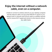 Ricevitore WiFi USB adattatore scheda di rete wireless LB-LINK WN155A 150M per PC portatile