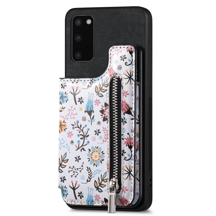 Custodia per telefono con retro a portafoglio con cerniera dipinta in stile retrò, For Samsung Galaxy A13 5G/A04s, For Samsung Galaxy S20 FE, For Samsung Galaxy A53 5G, For Samsung Galaxy A52 4G/5G