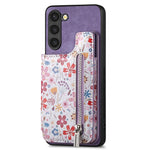 Custodia per telefono con retro a portafoglio con cerniera dipinta in stile retrò, For Samsung Galaxy A36, For Samsung Galaxy S24 Ultra 5G, For Samsung Galaxy S24+ 5G, For Samsung Galaxy A05