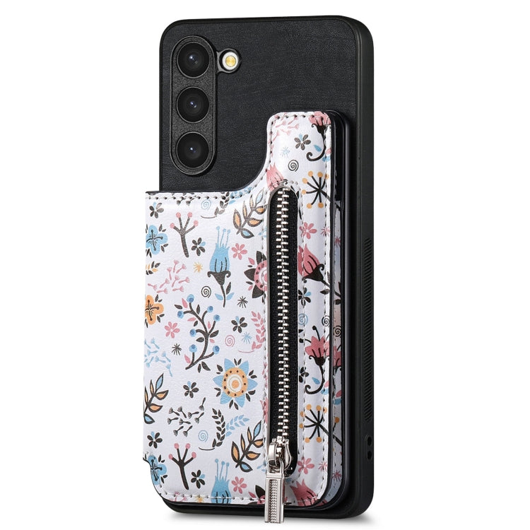 Custodia per telefono con retro a portafoglio con cerniera dipinta in stile retrò, For Samsung Galaxy A36, For Samsung Galaxy S24 Ultra 5G, For Samsung Galaxy S24+ 5G, For Samsung Galaxy A05