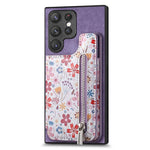 Custodia per telefono con retro a portafoglio con cerniera dipinta in stile retrò, For Samsung Galaxy A36, For Samsung Galaxy S24 Ultra 5G, For Samsung Galaxy S24+ 5G, For Samsung Galaxy A05