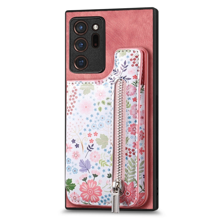 Custodia per telefono con retro a portafoglio con cerniera dipinta in stile retrò, For Samsung Galaxy A72 4G/5G, For Samsung Galaxy Note20, For Samsung Galaxy A70/A70s, For Samsung Galaxy A30/A20/M10S