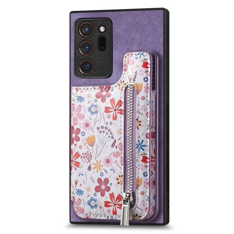 Custodia per telefono con retro a portafoglio con cerniera dipinta in stile retrò, For Samsung Galaxy A72 4G/5G, For Samsung Galaxy Note20, For Samsung Galaxy A70/A70s, For Samsung Galaxy A30/A20/M10S