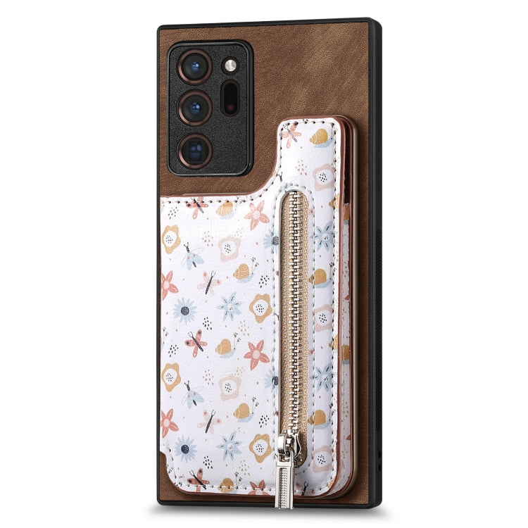 Custodia per telefono con retro a portafoglio con cerniera dipinta in stile retrò, For Samsung Galaxy A72 4G/5G, For Samsung Galaxy Note20, For Samsung Galaxy A70/A70s, For Samsung Galaxy A30/A20/M10S