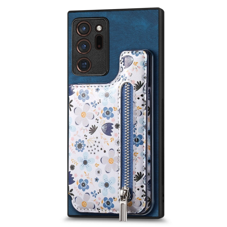 Custodia per telefono con retro a portafoglio con cerniera dipinta in stile retrò, For Samsung Galaxy A72 4G/5G, For Samsung Galaxy Note20, For Samsung Galaxy A70/A70s, For Samsung Galaxy A30/A20/M10S