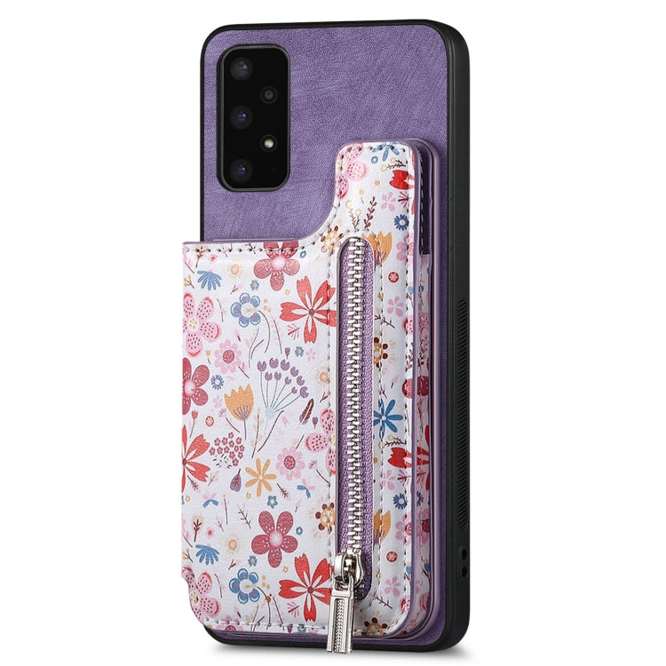 Custodia per telefono con retro a portafoglio con cerniera dipinta in stile retrò, For Samsung Galaxy M33, For Samsung Galaxy A73 5G, For Samsung Galaxy A33 5G, For Samsung Galaxy A13 4G
