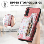 Custodia per telefono con retro a portafoglio con cerniera dipinta in stile retrò, For Samsung Galaxy A32 5G, For Samsung Galaxy A21S, For Samsung Galaxy A31, For Samsung Galaxy A71