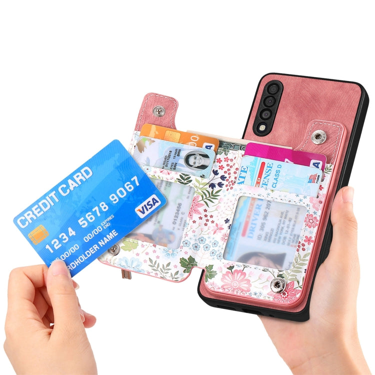 Custodia per telefono con retro a portafoglio con cerniera dipinta in stile retrò, For Samsung Galaxy A34 5G, For Samsung Galaxy A54 5G, For Samsung Galaxy A04e, For Samsung Galaxy M53 5G
