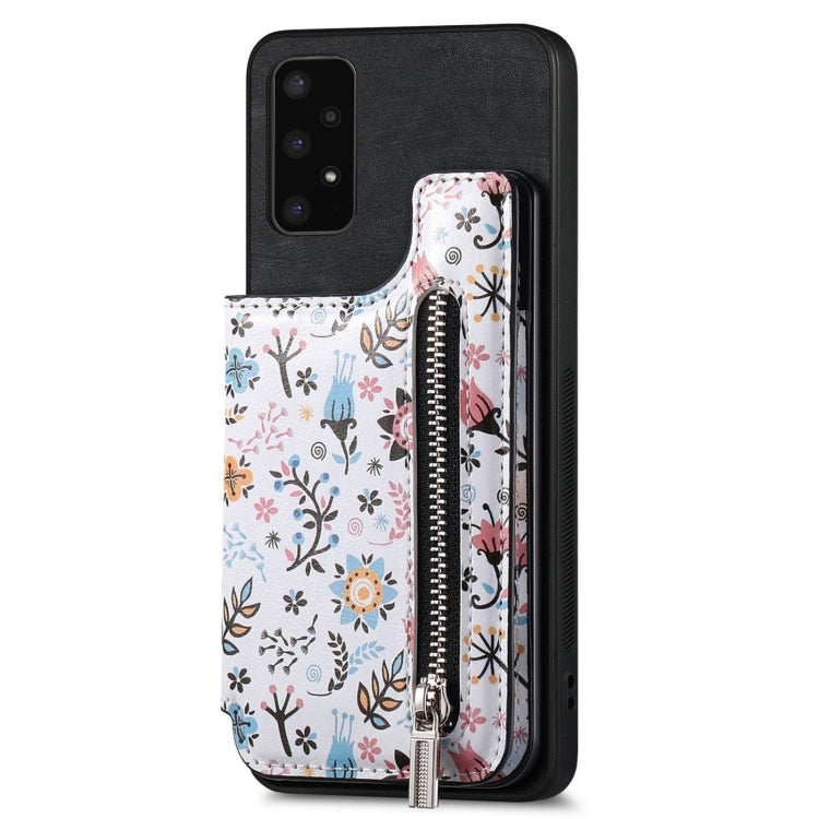 Custodia per telefono con retro a portafoglio con cerniera dipinta in stile retrò, For Samsung Galaxy A34 5G, For Samsung Galaxy A54 5G, For Samsung Galaxy A04e, For Samsung Galaxy M53 5G
