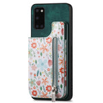 Custodia per telefono con retro a portafoglio con cerniera dipinta in stile retrò, For Samsung Galaxy A32 5G, For Samsung Galaxy A21S, For Samsung Galaxy A31, For Samsung Galaxy A71