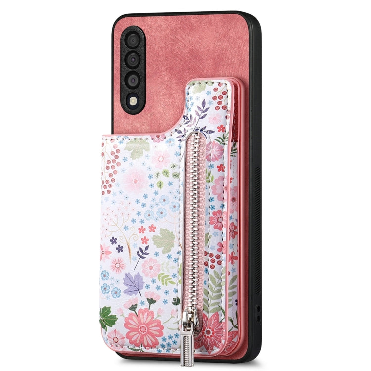 Custodia per telefono con retro a portafoglio con cerniera dipinta in stile retrò, For Samsung Galaxy A72 4G/5G, For Samsung Galaxy Note20, For Samsung Galaxy A70/A70s, For Samsung Galaxy A30/A20/M10S