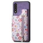 Custodia per telefono con retro a portafoglio con cerniera dipinta in stile retrò, For Samsung Galaxy A72 4G/5G, For Samsung Galaxy Note20, For Samsung Galaxy A70/A70s, For Samsung Galaxy A30/A20/M10S
