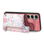 Custodia per telefono con retro a portafoglio con cerniera dipinta in stile retrò, For Samsung Galaxy A36, For Samsung Galaxy S24 Ultra 5G, For Samsung Galaxy S24+ 5G, For Samsung Galaxy A05